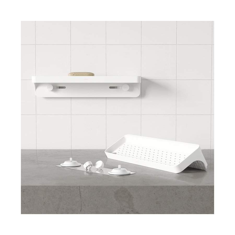 Umbra Flex Adhesive Shelf White/Natural White/Natural