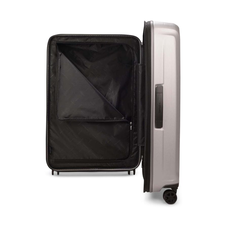 Samsonite Nuon 75cm Hardside Checked Suitcase Matte Silver Matte Silver