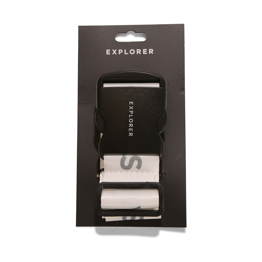 Explorer Luggage Strap White White