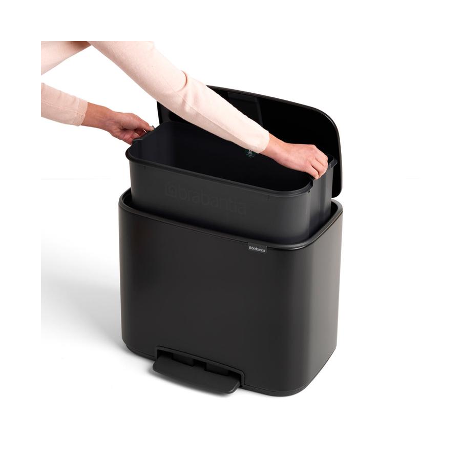 Brabantia Bo Pedal Bin (36L) Black Black