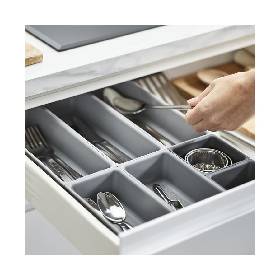 Joseph Joseph Blox 7-Piece Drawer Organiser Set Grey Grey
