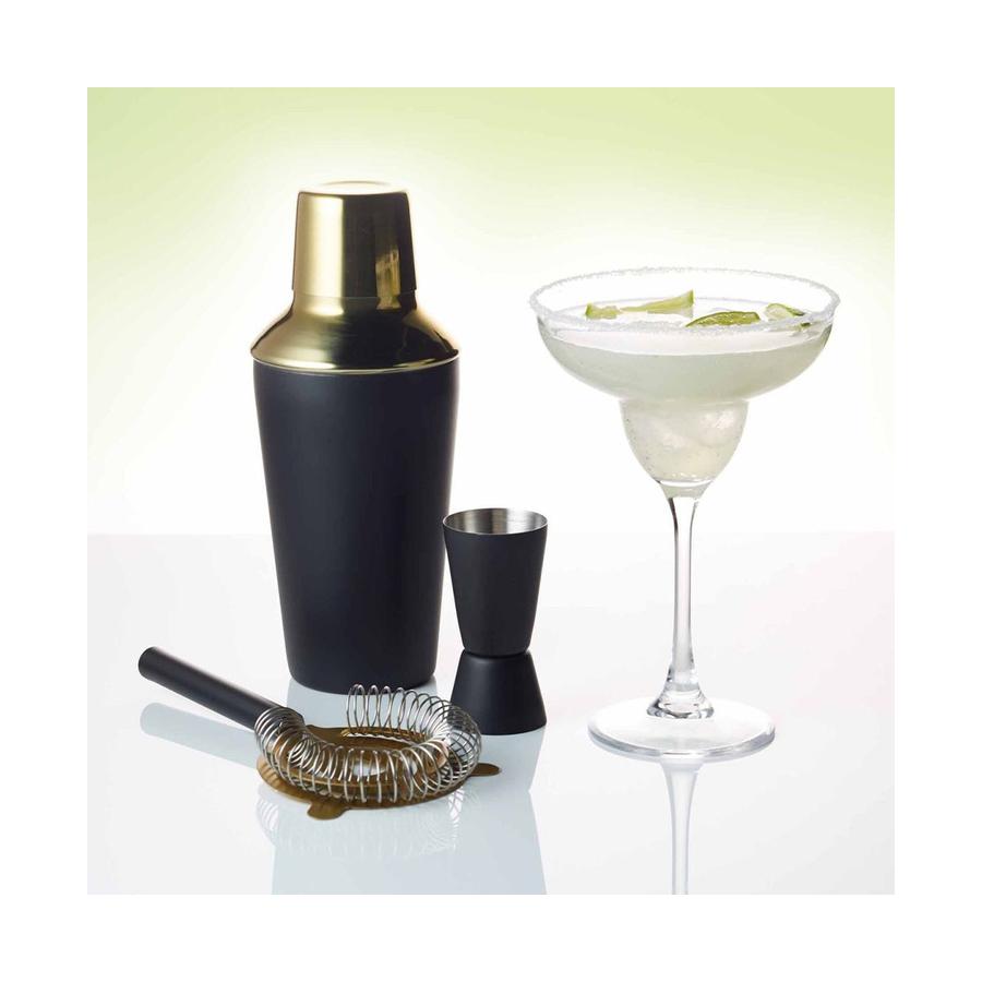 Barcraft Cocktail 3 Piece Set Black Black