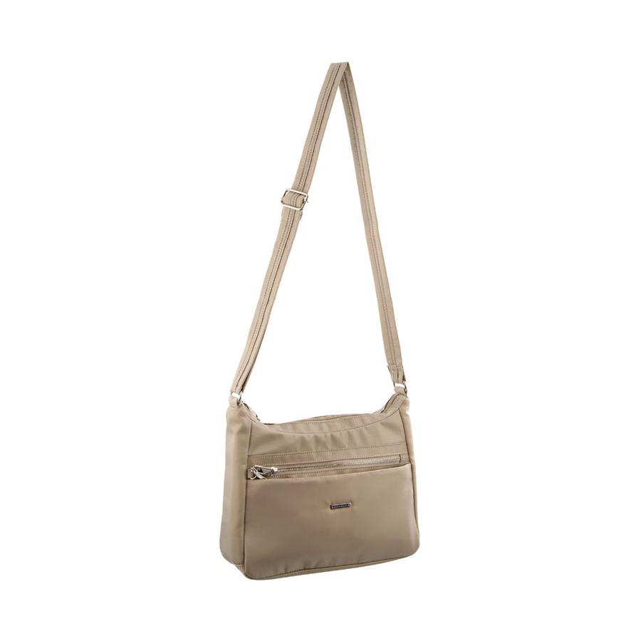 Pierre Cardin Ava Anti-Theft Crossbody Bag Taupe Taupe