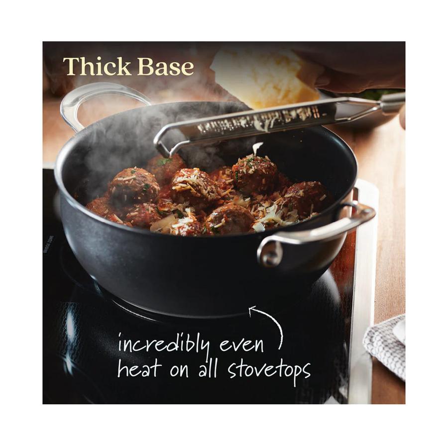 Anolon SearTech 24cm (3.8L) Casserole Pot Black Black