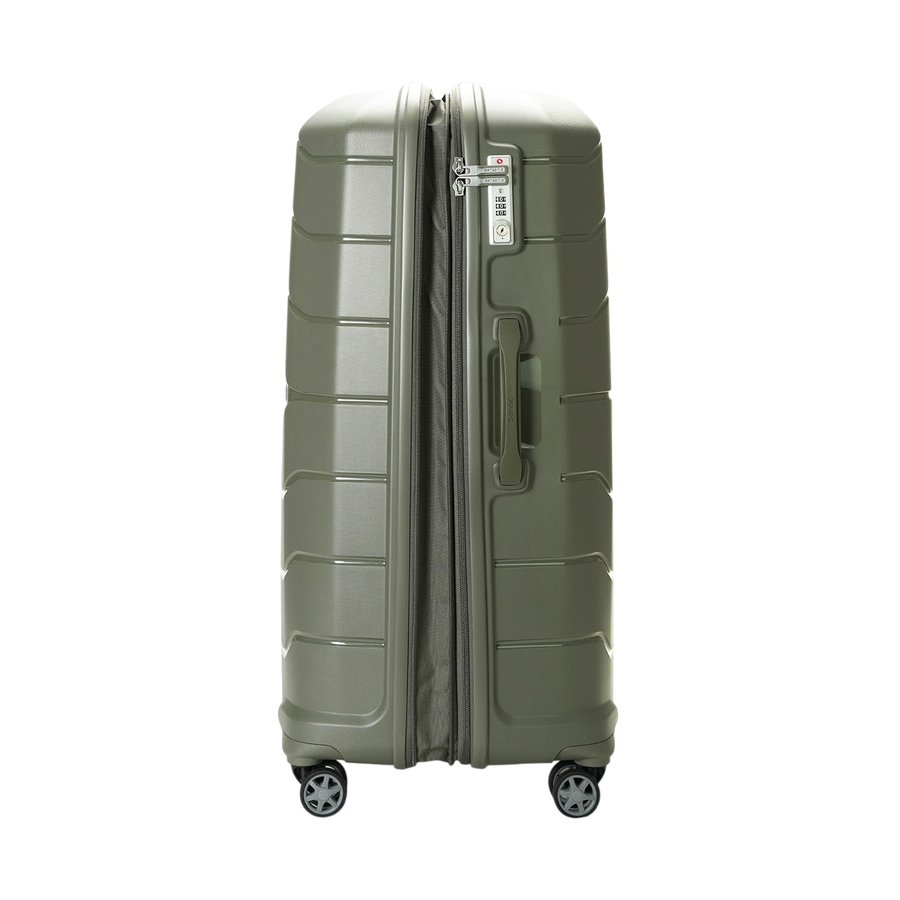 Samsonite Oc2lite 81cm Hardside Checked Suitcase Olive Green Olive Green