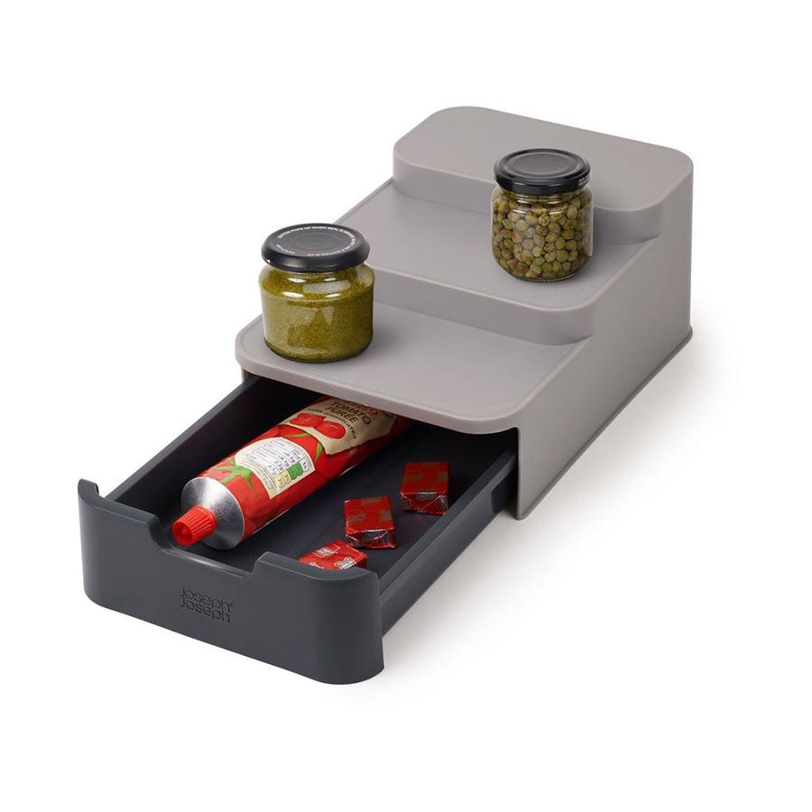 Joseph Joseph CupboardStore Compact Tiered Organiser Grey Grey