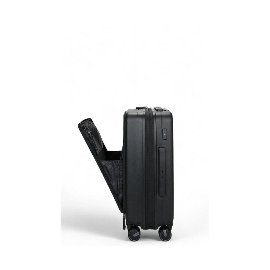 Samsonite Restackd 55cm Easy Access Carry-On Suitcase Black Black