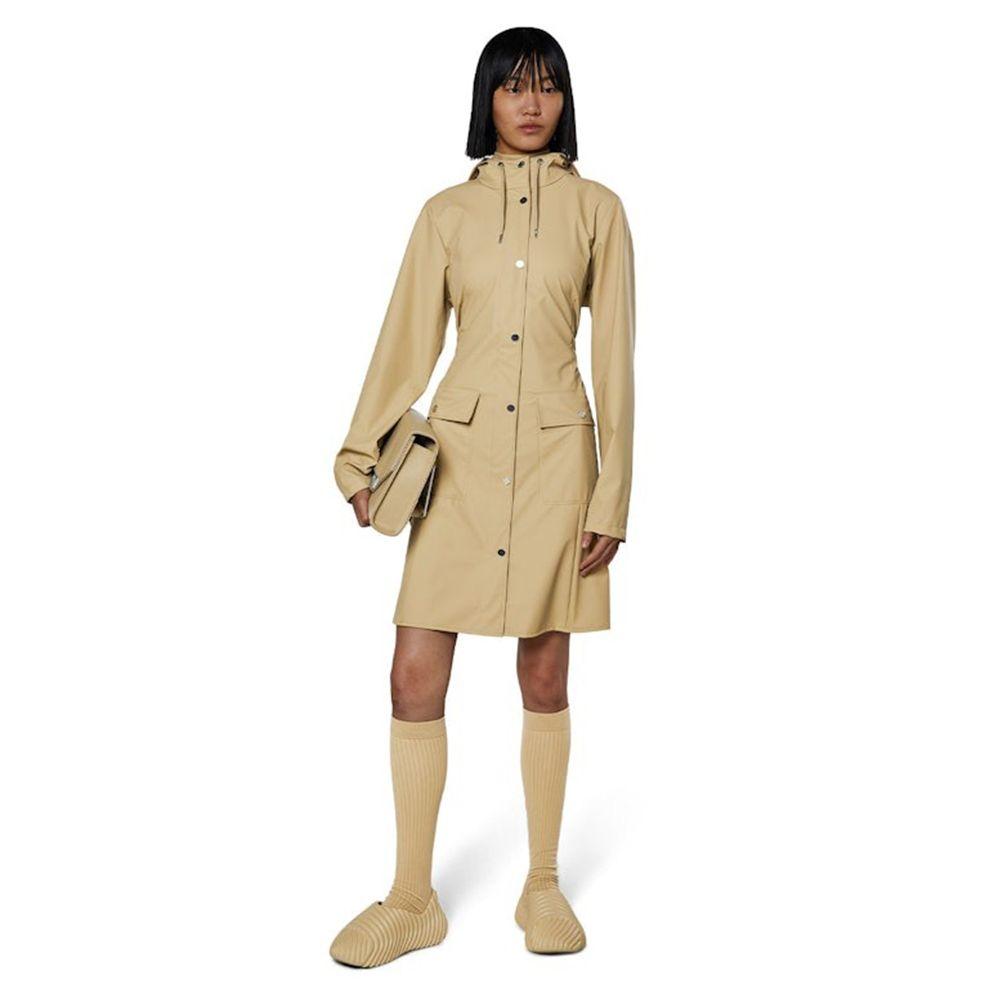 Rains Curve Jacket in on woman