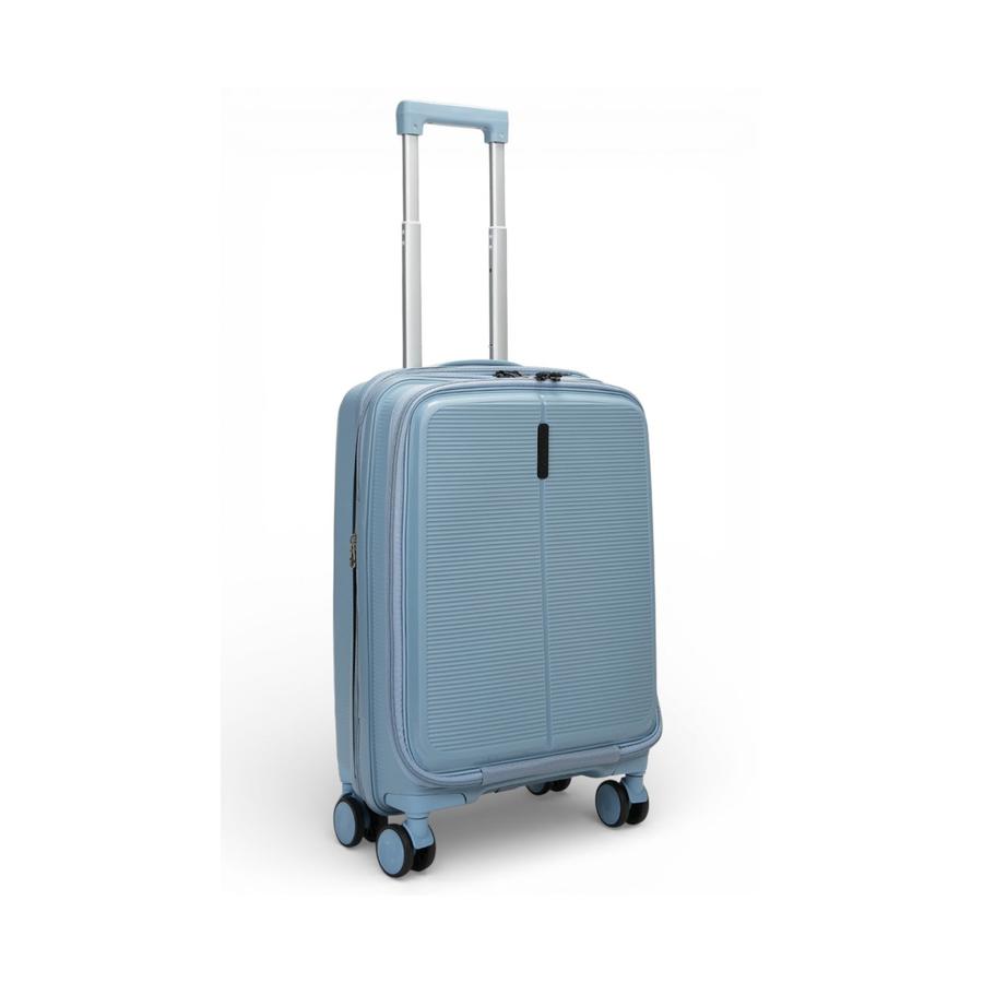 Caselite Venture 57cm Top Open Hardside Carry-On Suitcase Grey Blue Grey Blue
