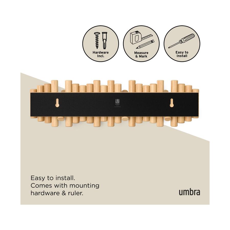 Umbra Picket 8 Wall Hook Natural Natural