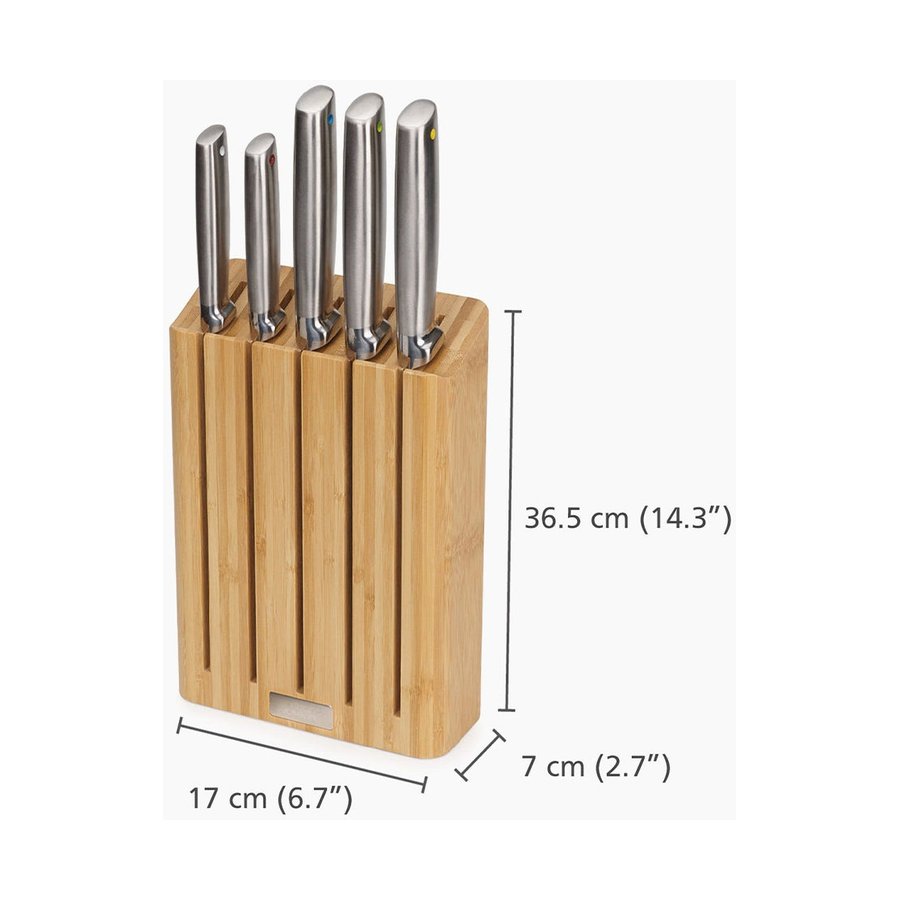Joseph Joseph Elevate Steel Knives Bamboo 5-Piece Set Bamboo Bamboo