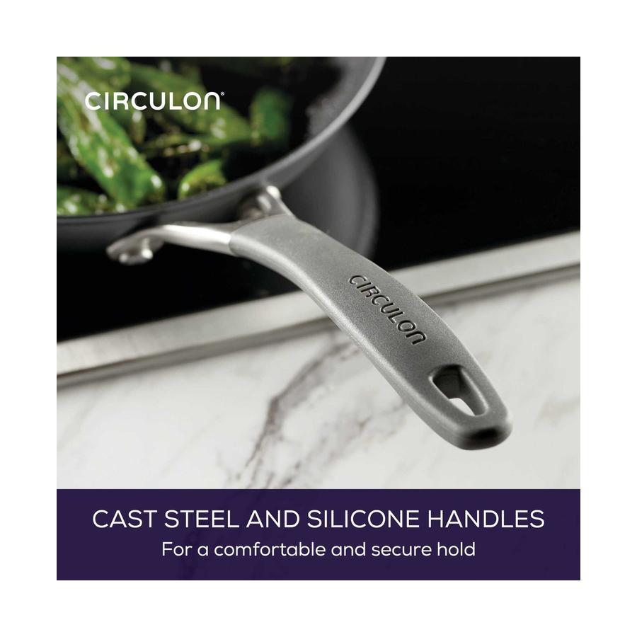 Circulon ScratchDefense A1 21.5cm Induction Skillet & 28.5cm Casserole Black Black