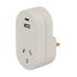 Jackson NZ to UK & Hong Kong Power Adapter with USB & USB-C White