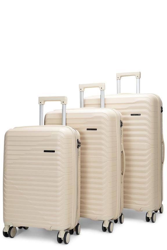 Caselite Summit 56cm, 65cm & 75cm Hardside Luggage Set Beige