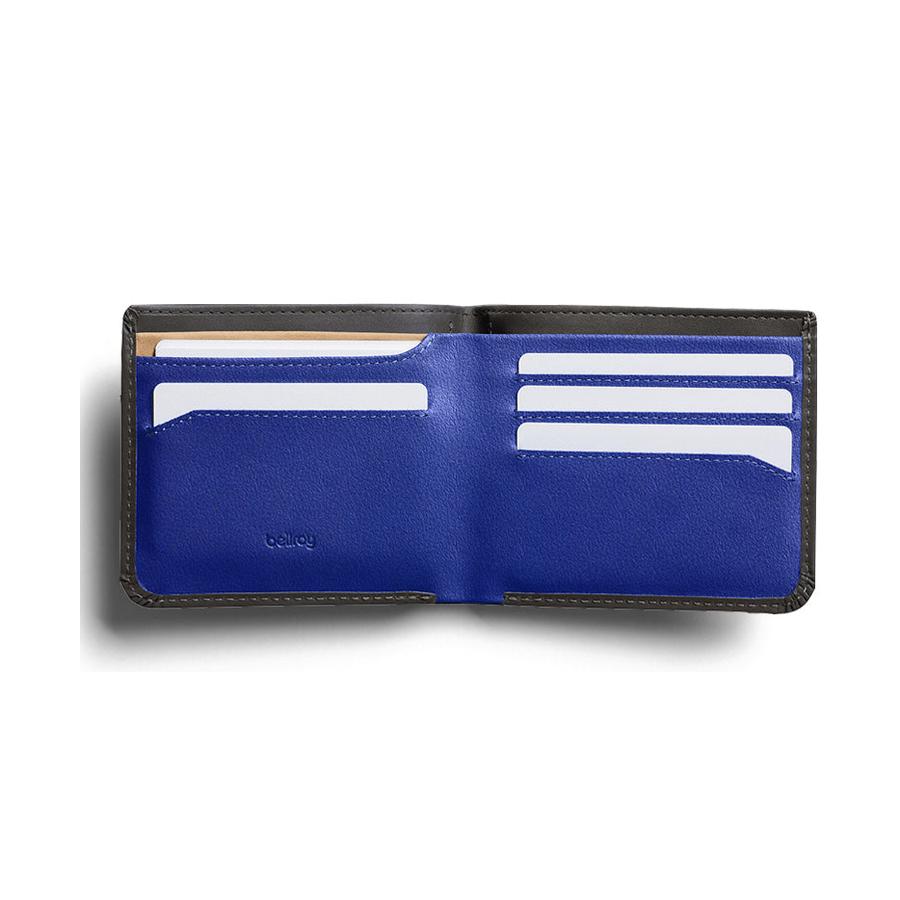 Bellroy RFID Hide & Seek HI Leather Wallet Charcoal Cobalt Charcoal Cobalt