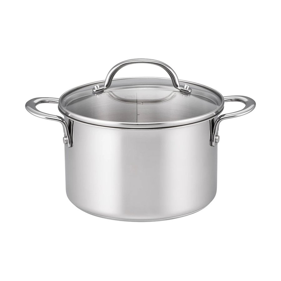 Raco Steel Essentials 20cm (3.8L) Induction Covered Saucepot Stainless Steel Stainless Steel