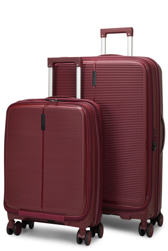 Caselite Venture 57cm & 76cm Top Open Hardside Luggage Set Dark Red