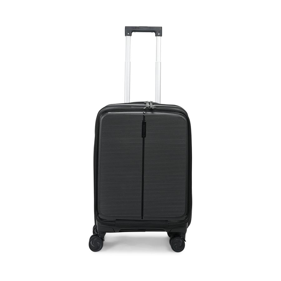 Caselite Venture 57cm Top Open Hardside Carry-On Suitcase Black Black