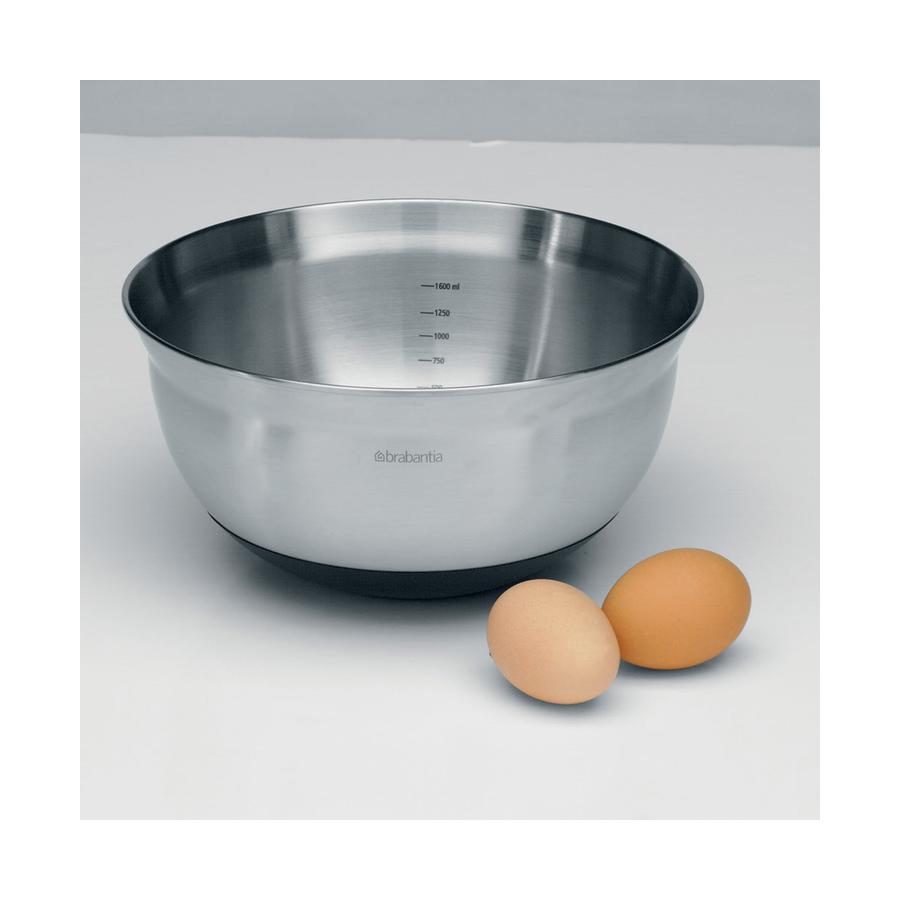 Brabantia Profile 1.6L Mixing Bowl - Bake & Mix Matte Steel Matte Steel