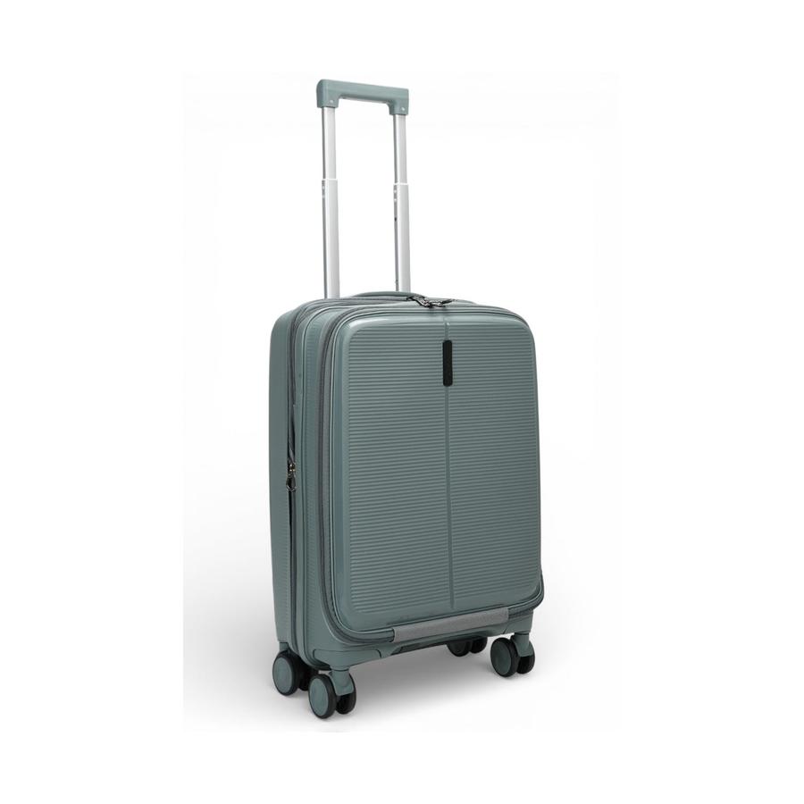 Caselite Venture 57cm Top Open Hardside Carry-On Suitcase Grey Green Grey Green