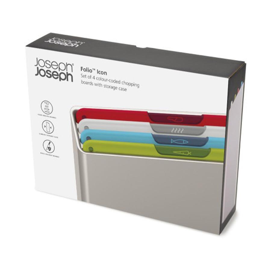 Joseph Joseph Folio Icon 4-Piece Regular Chopping Board Set White White