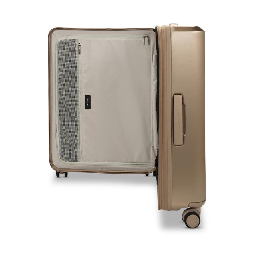 Samsonite Evoa Z 69cm Hardside Checked Suitcase Ivory Gold Ivory Gold