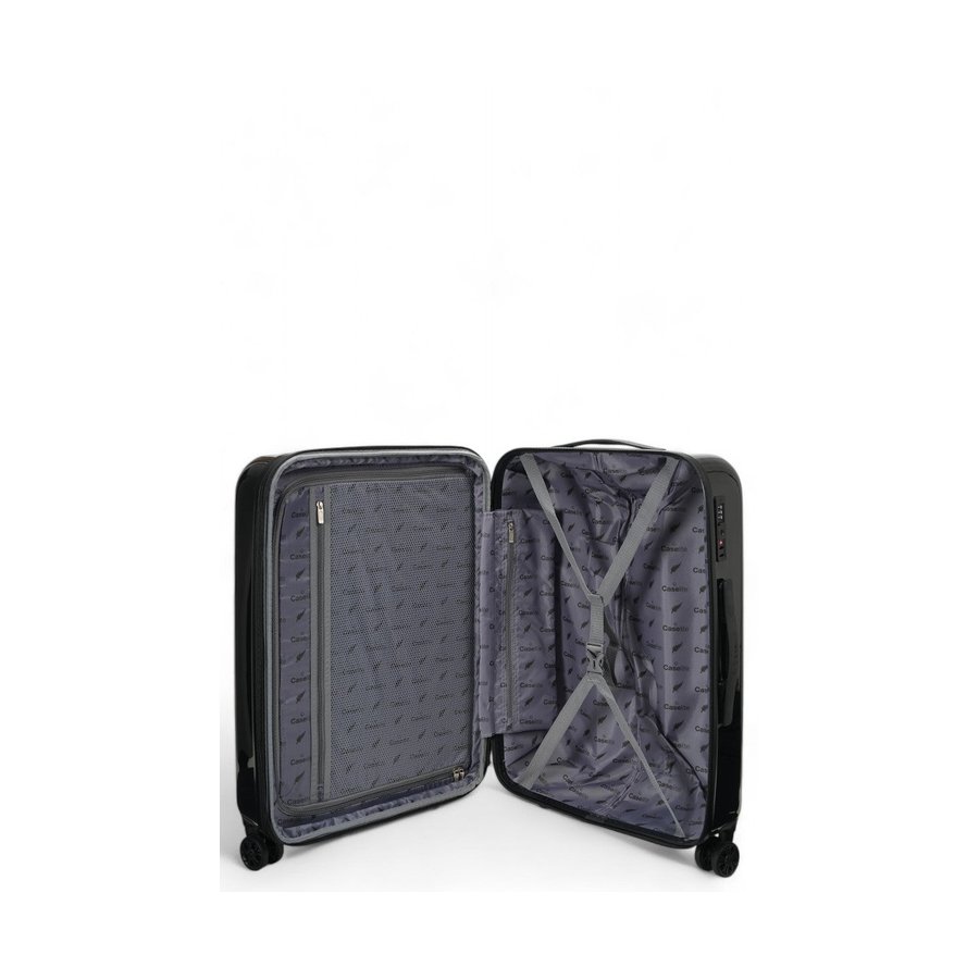 Caselite NZ Fern 67cm Hardside Checked Suitcase Black Black