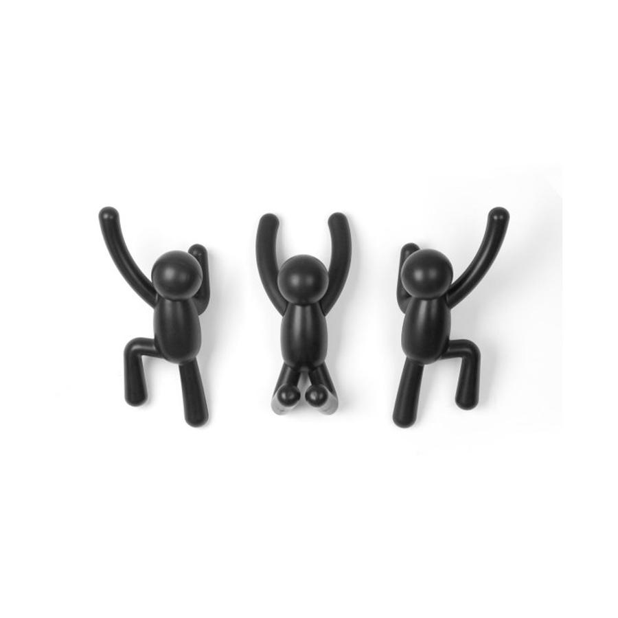 Umbra Buddy Wall Hooks (Set of 3) Black Black