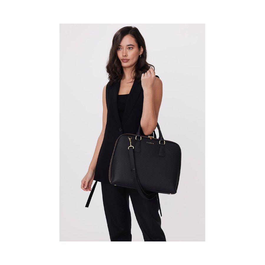 Saben Parker Briefcase Black Black