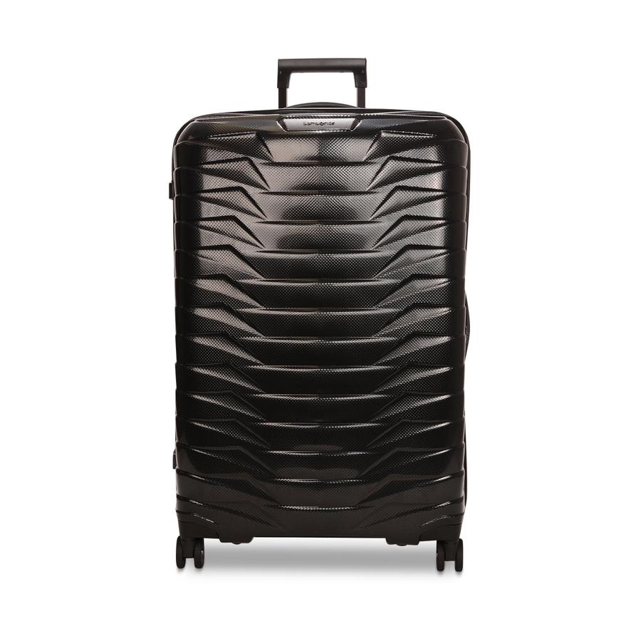 Samsonite Proxis 75cm Hardside Checked Suitcase Black Black