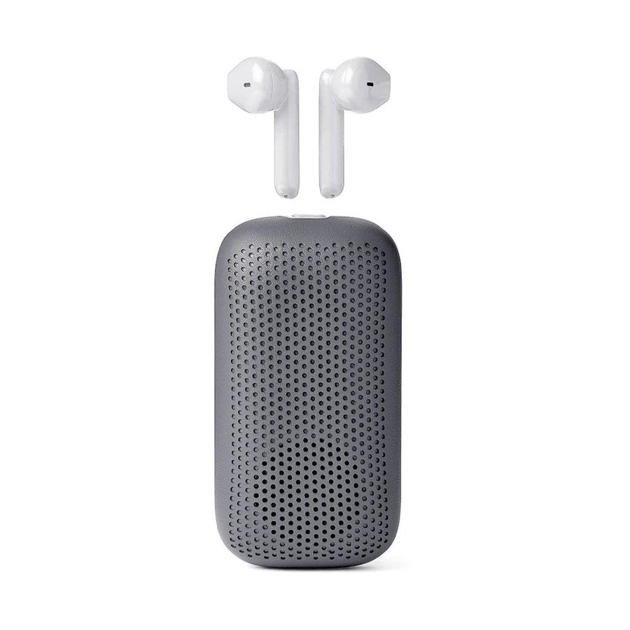 Lexon Softpower Speakerbuds 2-in-1 Wireless Earbuds & Bluetooth Speaker Grey Grey
