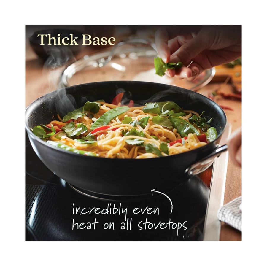 Anolon SearTech 25cm Covered Stirfry Pan Black Black