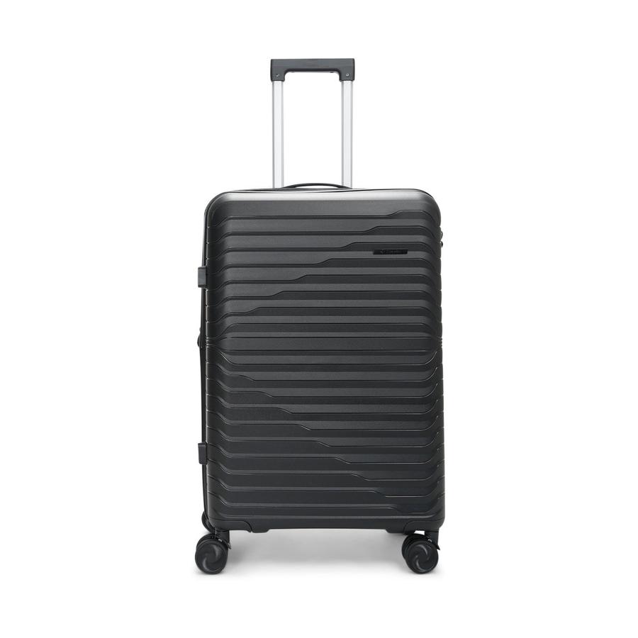 Caselite Summit 65cm Hardside Checked Suitcase Black Black