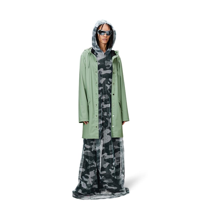 Rains Long Jacket Haze XXL