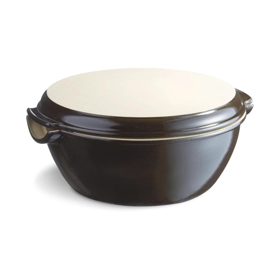 Emile Henry Round Bread Baker Charcoal Charcoal