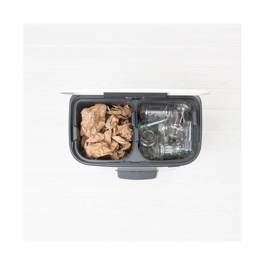 Brabantia Bo Pedal Bin (2 x 30L) White White