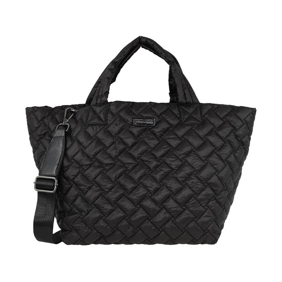Pierre Cardin Beverley Ladies Nylon Small Quilted Tote Bag Black Black