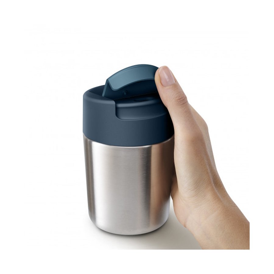 Joseph Joseph Sipp 340ml Steel Travel Mug with Hygienic Lid Anthracite Anthracite