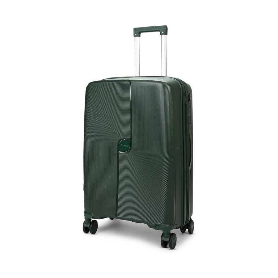 Caselite Aero 65cm Hardside Checked Suitcase Forest Green Forest Green