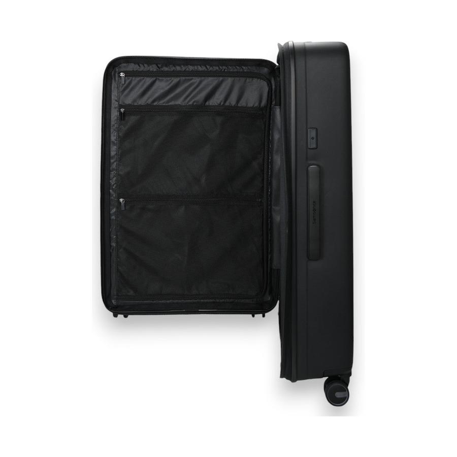 Samsonite Restackd 81cm Hardside Checked Suitcase Black Black