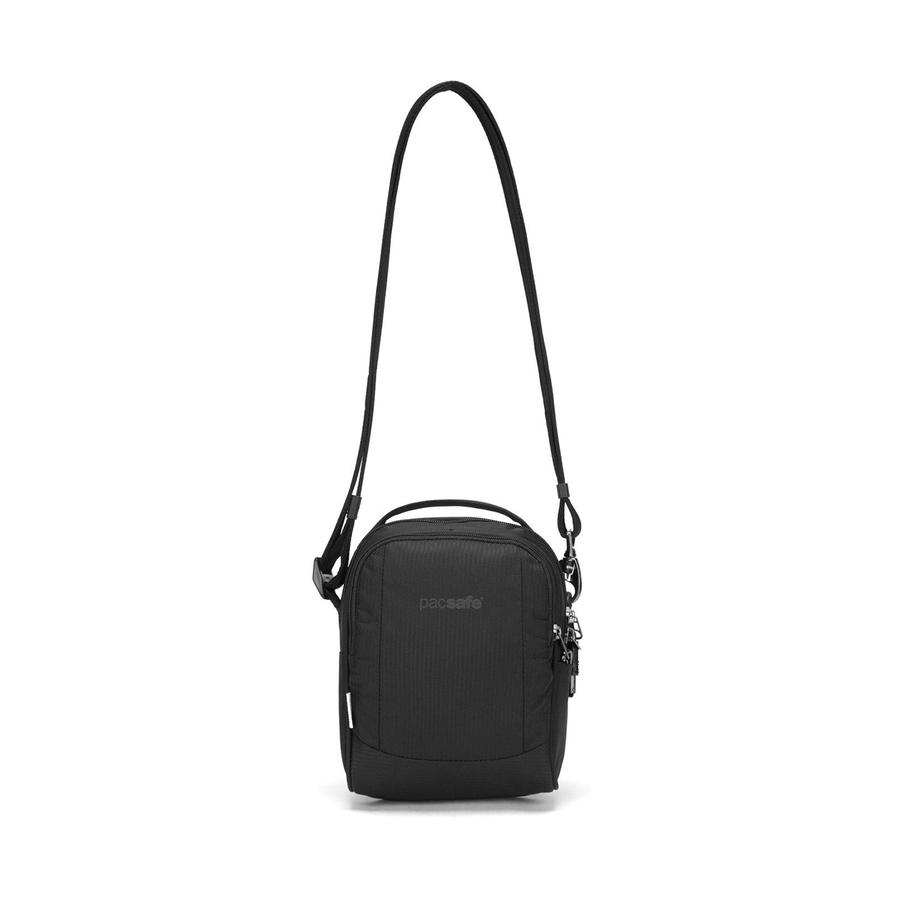 Pacsafe Metrosafe LS100 ECONYL Anti-Theft Recycled Crossbody Black Black
