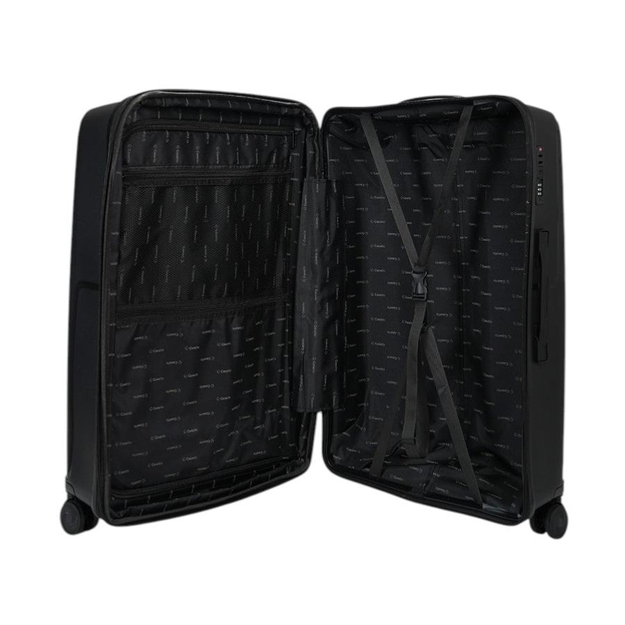 Caselite Aero 75cm Hardside Checked Suitcase Black Black