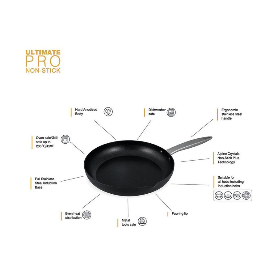 Zyliss Ultimate Pro 20cm Frypan Black Black