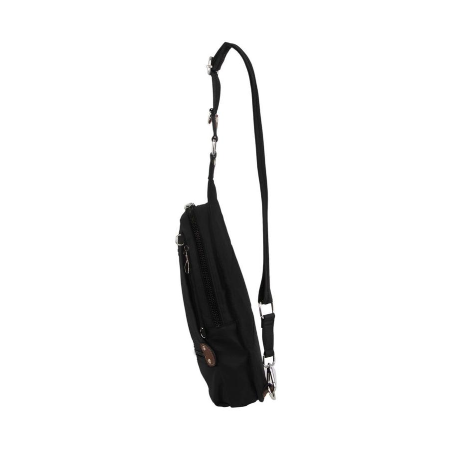 Pierre Cardin Cawley Nylon RFID Sling Bag Black Black