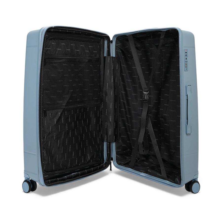 Caselite Quest 56cm, 65cm & 75cm Hardside Luggage Set Steel Blue Steel Blue