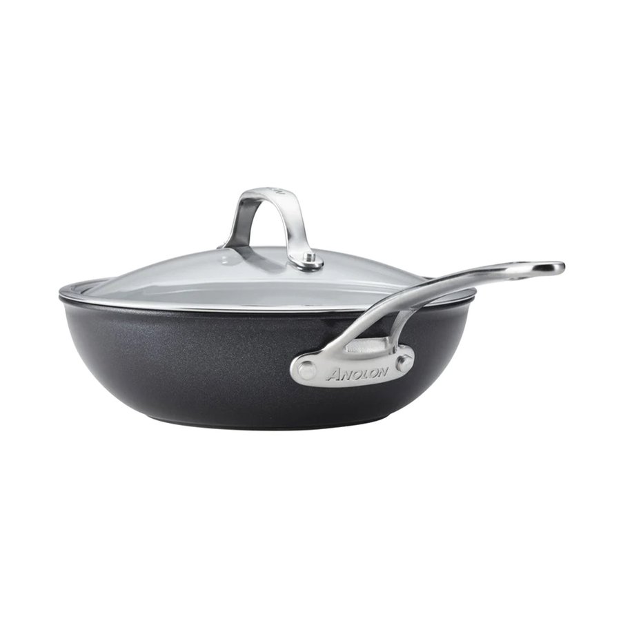 Anolon SearTech 25cm Covered Stirfry Pan Black Black