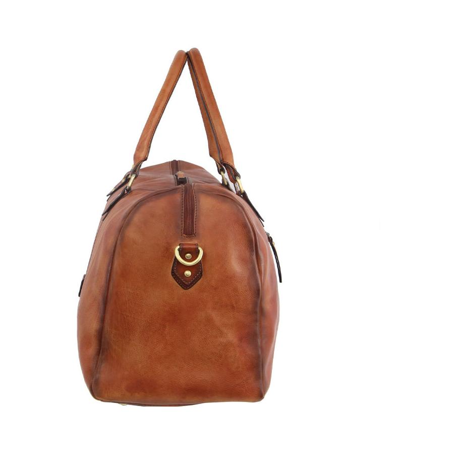 Pierre Cardin Cassidy Overnight Leather Duffle Bag Cognac Cognac