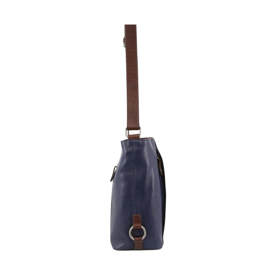 Milleni Taylor Women's Leather Crossbody Bag Indigo/Chestnut Indigo/Chestnut