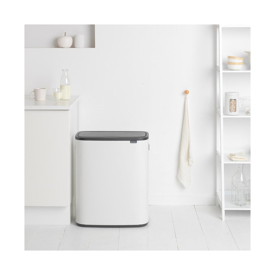 Brabantia Bo Touch Bin (60L) White White