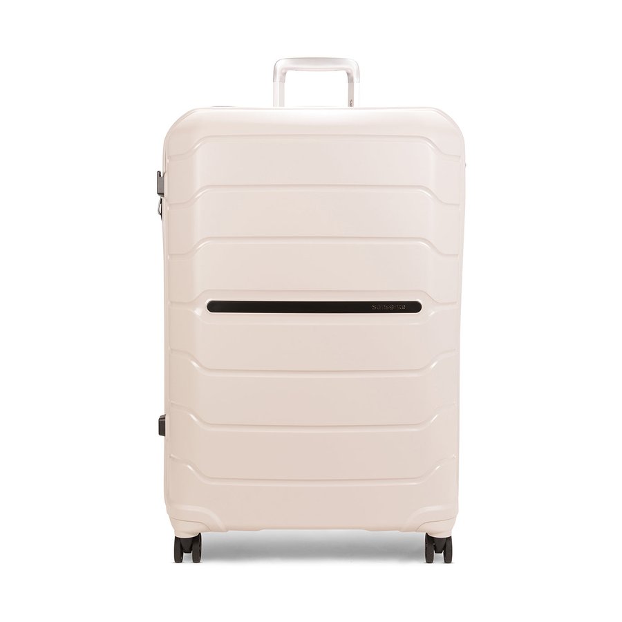 Samsonite Oc2lite 75cm Hardside Checked Suitcase Off-White Off-White